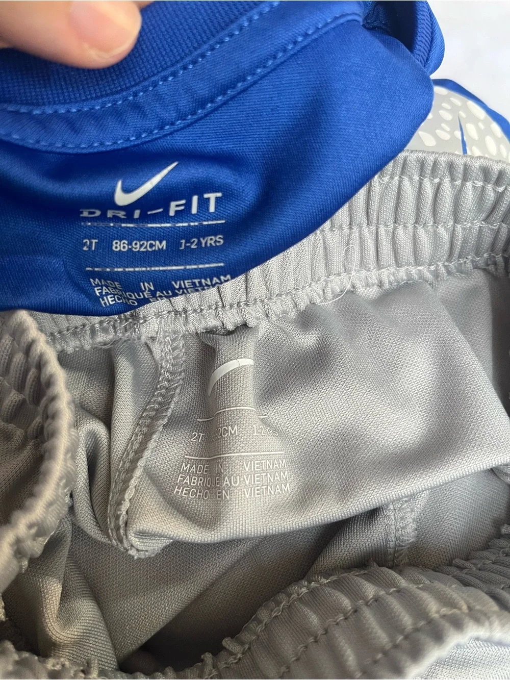 2t Nike Blue Dri-FIT Tee & Gray Athletic Shorts Set - Picture 3 of 5